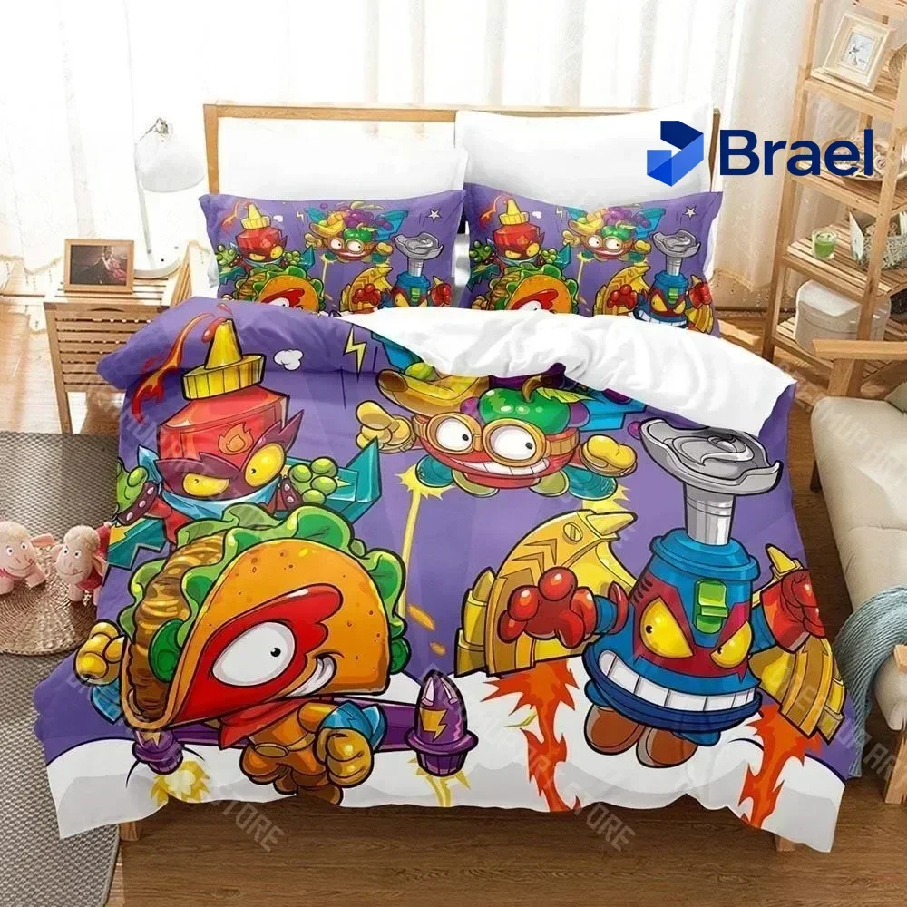 Exquisite 3D Print Anime Super Zings Bedding Set Single Twin Full Queen King Size Bed Set Adult Kid Bedroom Duvet Cover Sets Hom