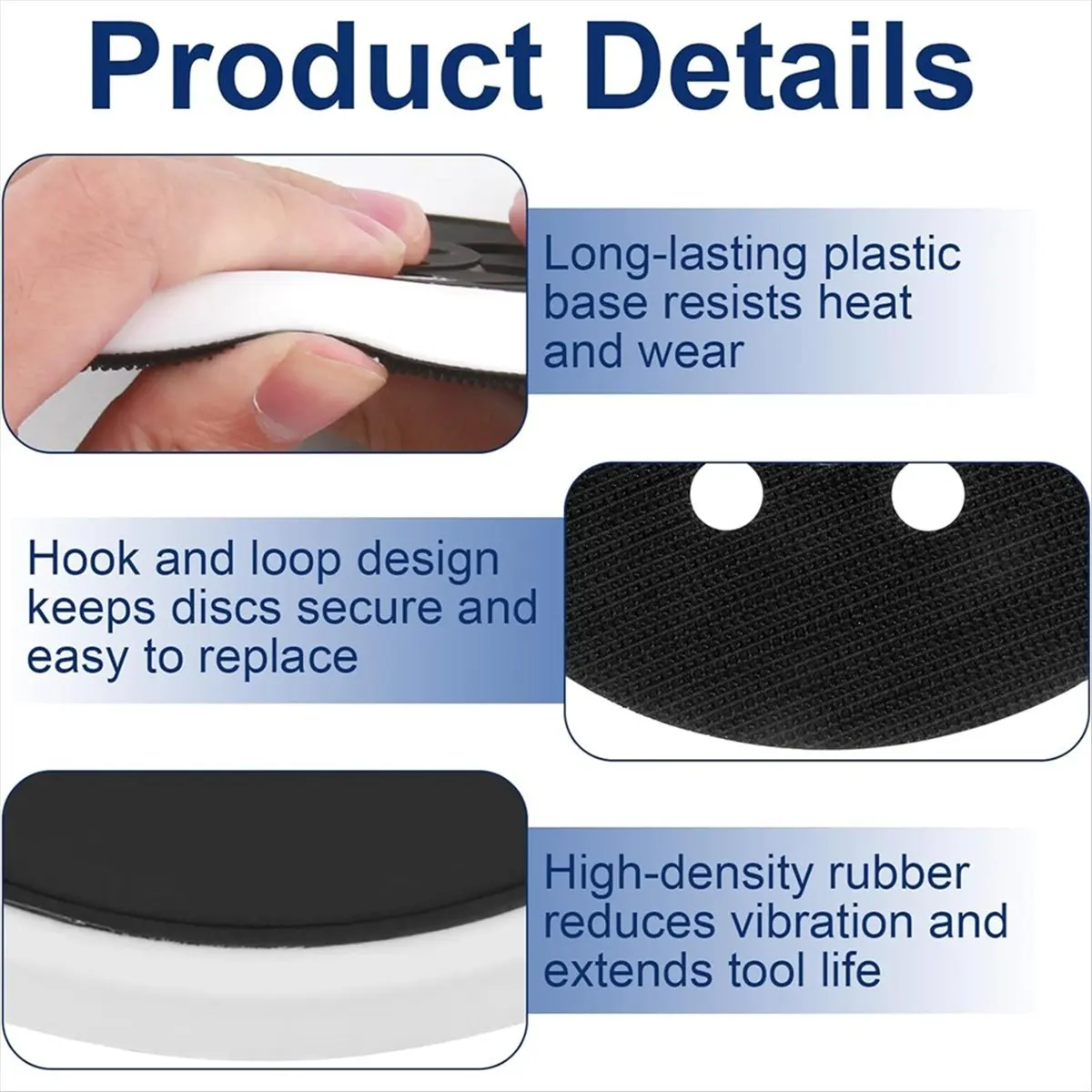 DT1351 TRENDY~5inch Backing Pad Sanding Pads for PEX 300 AE 400 AE 4000 AE Grinding Sanding Disc Polisher Sander Accessory 2pcs
