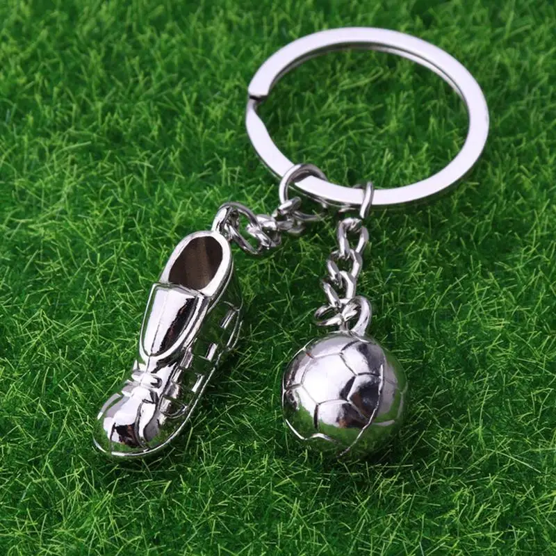 Soccer Ball Keychain Creative Soccer Shoe Keychain With Ball 2022 Football Match Gift For Soccer Fans & Friends Keychain For Car