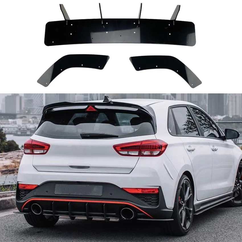 Suitable for Hyundai I30N MK3.5 Hatchback 2020 + Rear Lip Rear Blade Spoiler Rear Air Knife Retrofit