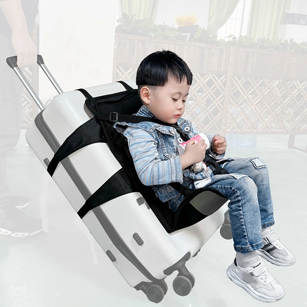 AT51-Kursi Lipat untuk Koper Anak, Matras Pengaman Hemat Tenaga untuk Perjalanan Koper, Membawa Anak-Anak