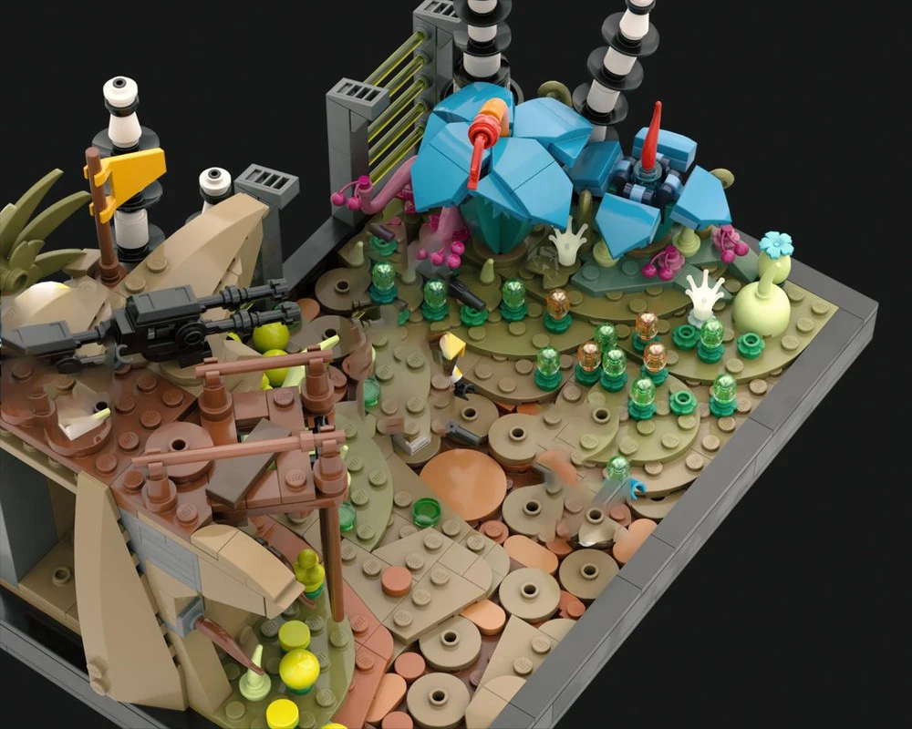 Exquisito nuevo producto, bloque de construcción MOC, escena planetaria, modelo No. 66 tecnología de comando juguete modular para niños conjunto de ensamblaje DIY