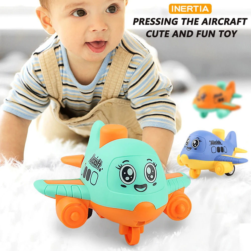 

Инерционные машинки-самолеты Press and Go для детей, мультяшные инерционные машинки, креативные маленькие модели автомобилей, игрушки-головоломки для мальчиков и девочек, подарки