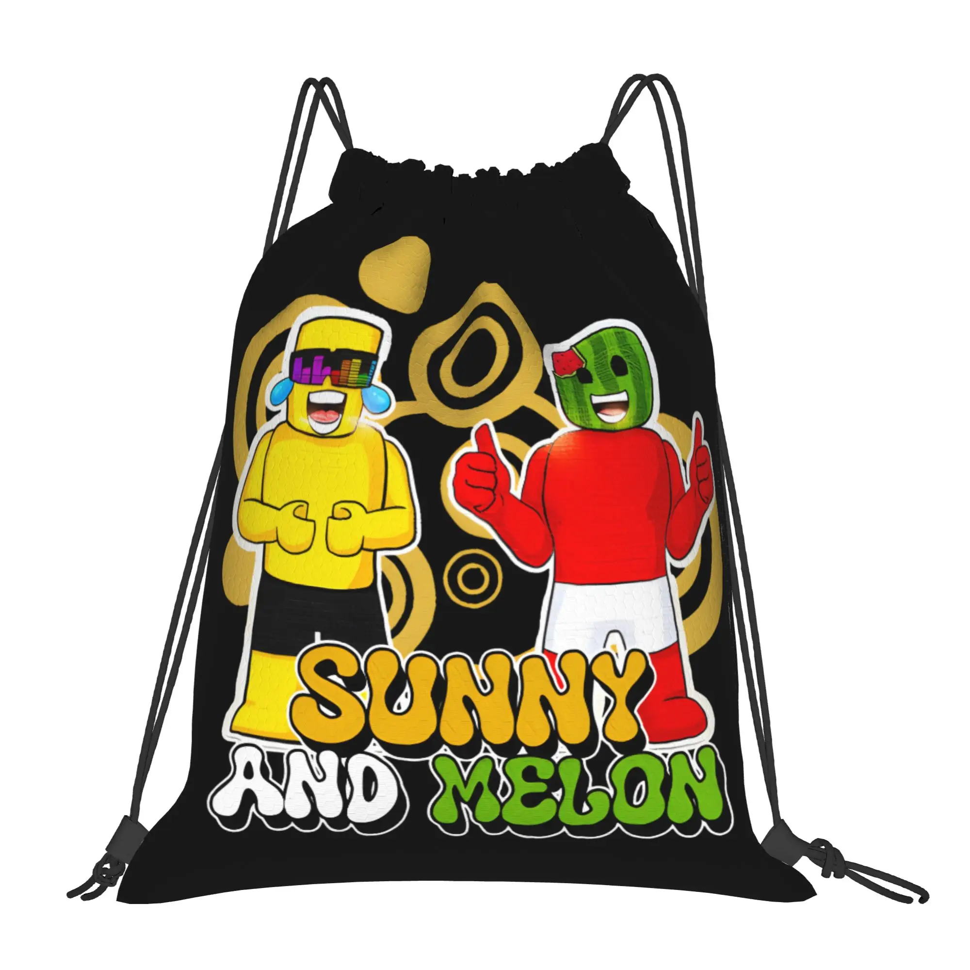 Bolsa con cordón Sunny and Melon, mochila grande minimalista, mochila escolar, bolsas con cordón para estudiantes