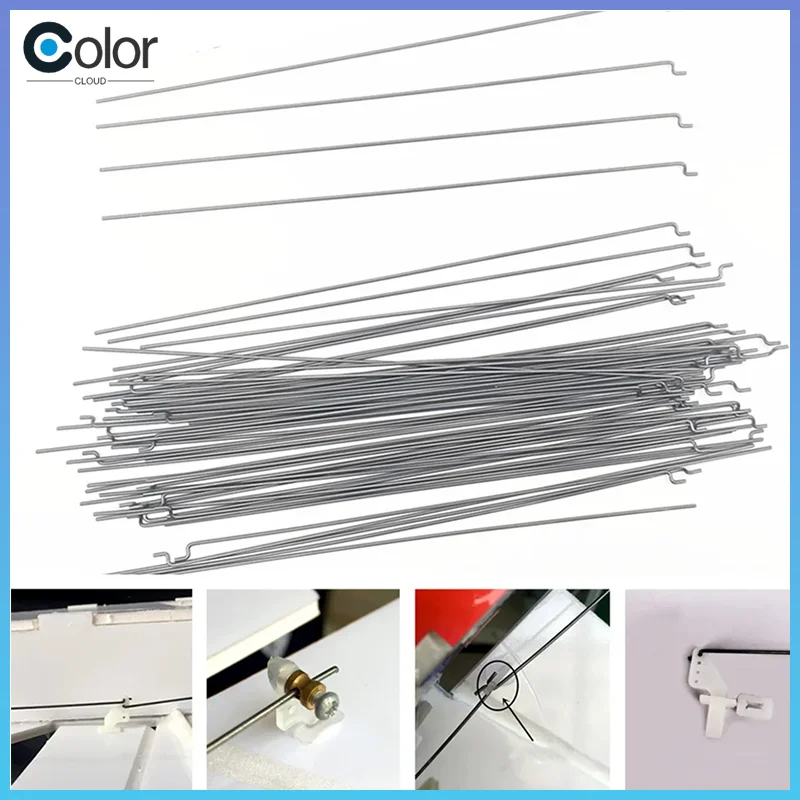 10 / 20pcs/Lot 19cm 1.2mm Z-Type Steel Wire Push Rod For Su27 Kt Board Rc Airplane Spare Parts Model Steel Pull Rod Servo