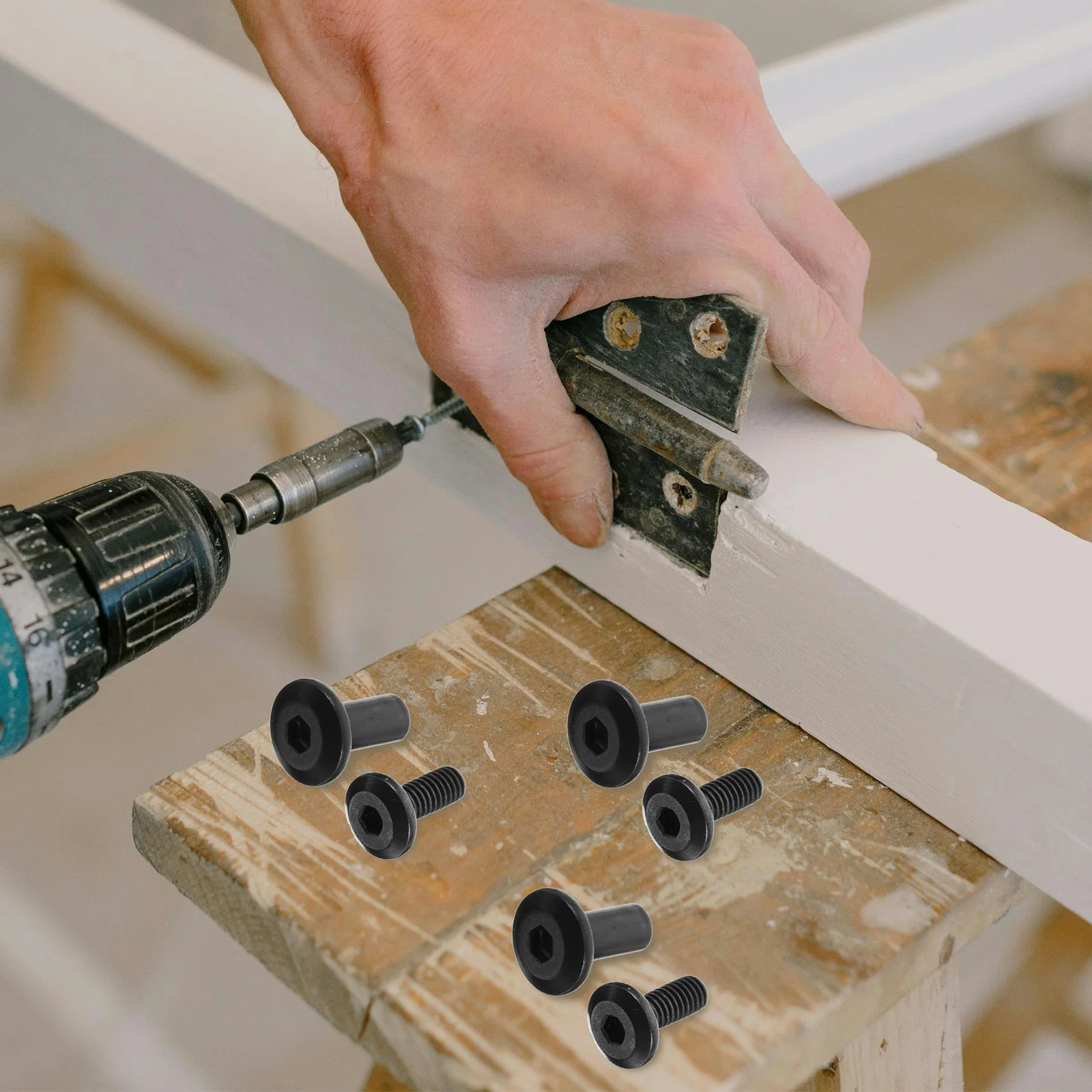 

1 set Hexagon Socket Screws Nuts Clamp Plate Set Black Iron Binding Kit for Bookbinding Saddles Precision Repair Metal