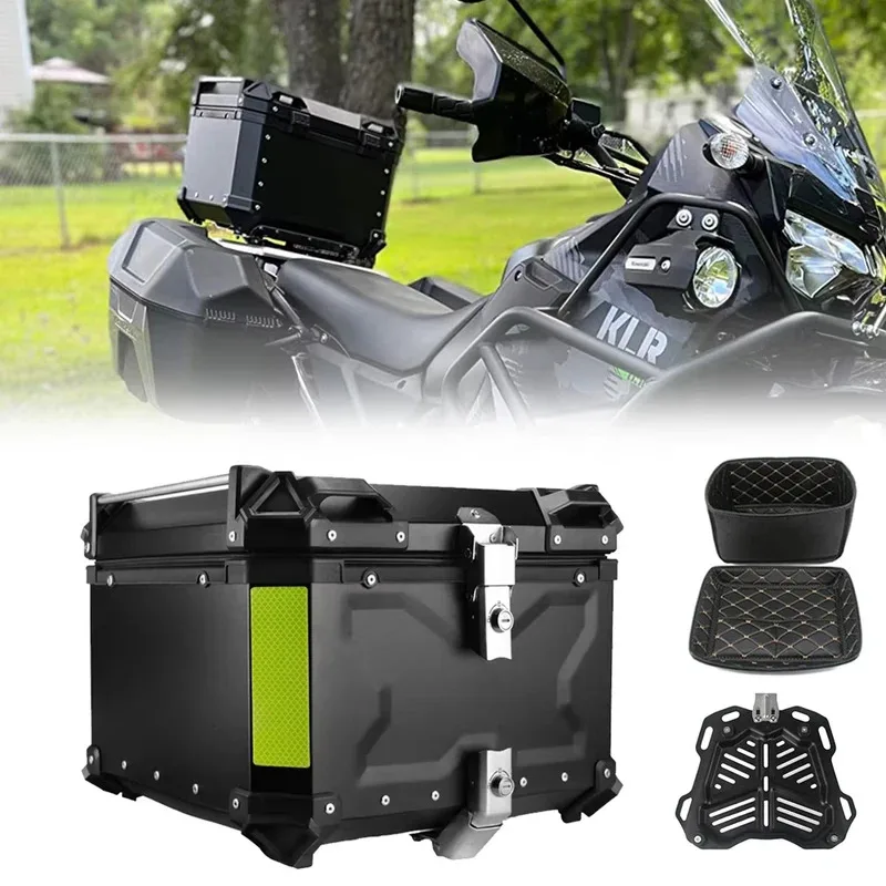 Factory Hot Selling Aluminum Motorcycle Box 65L 80L 100L Universal Motorcycle Rear Lage Case 36L 45L 55L Moto Top Box Motorcycle