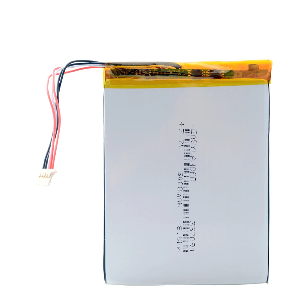 5-wire Connector 357090 3.7V 5000mAh Rechargeable Lithium Polymer Lipo Li-ion Battery For Tablet PC E-book Medical Equipment