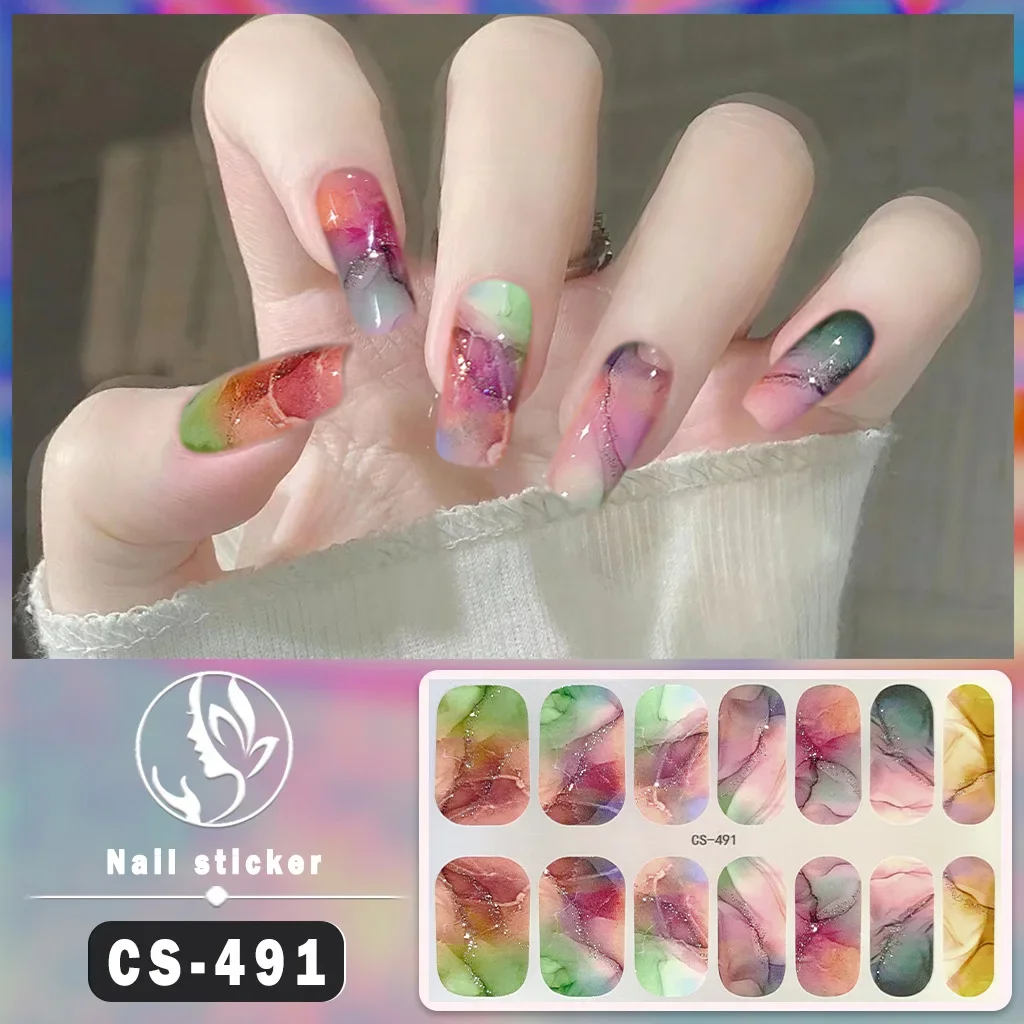 DIY pegatinas para uñas sin hornear, mármol de larga duración, flores frescas, Navidad, otoño, tiras para uñas, parche, venta al por mayor, prensa en las uñas