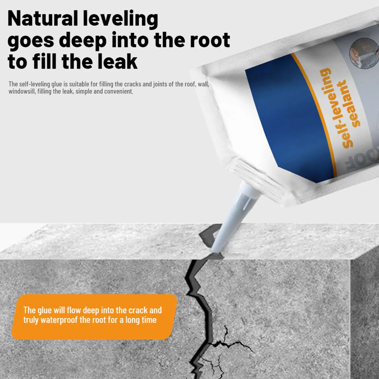 500ml Concrete Sealant Waterproof Crack Sealant Outdoor For Cement Heavy Duty Bonding Agent Penetrating Adhesive For Bathroom