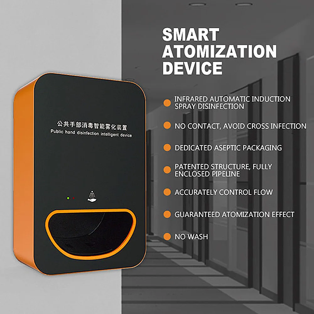 

Public Touchless Hand Disinfection Machine Automatic Drops Soap Dispenser Wall-mounted Sensor