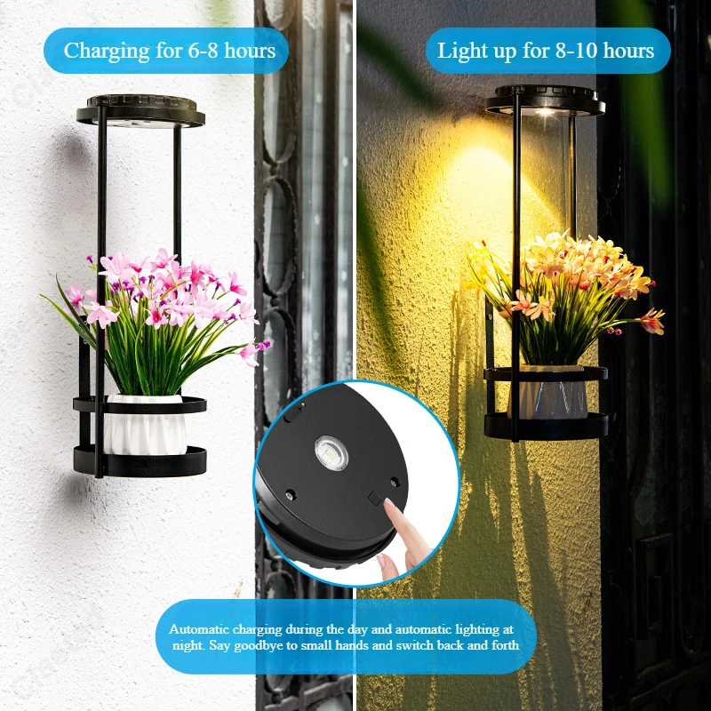 New LED Solar Light IP65 Outdoor Waterproof Courtyard Garden Corridor Villa Decoration Atmosphere Lighting Fixture