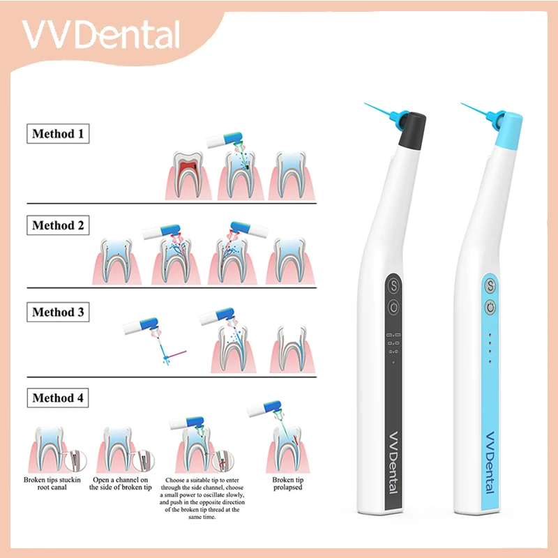VVDental Endo Activator Root Canal Sonic Irrigator with 60 Pcs Endo Files For Endodontic Cleaning Endomotor Dentistry Instrument