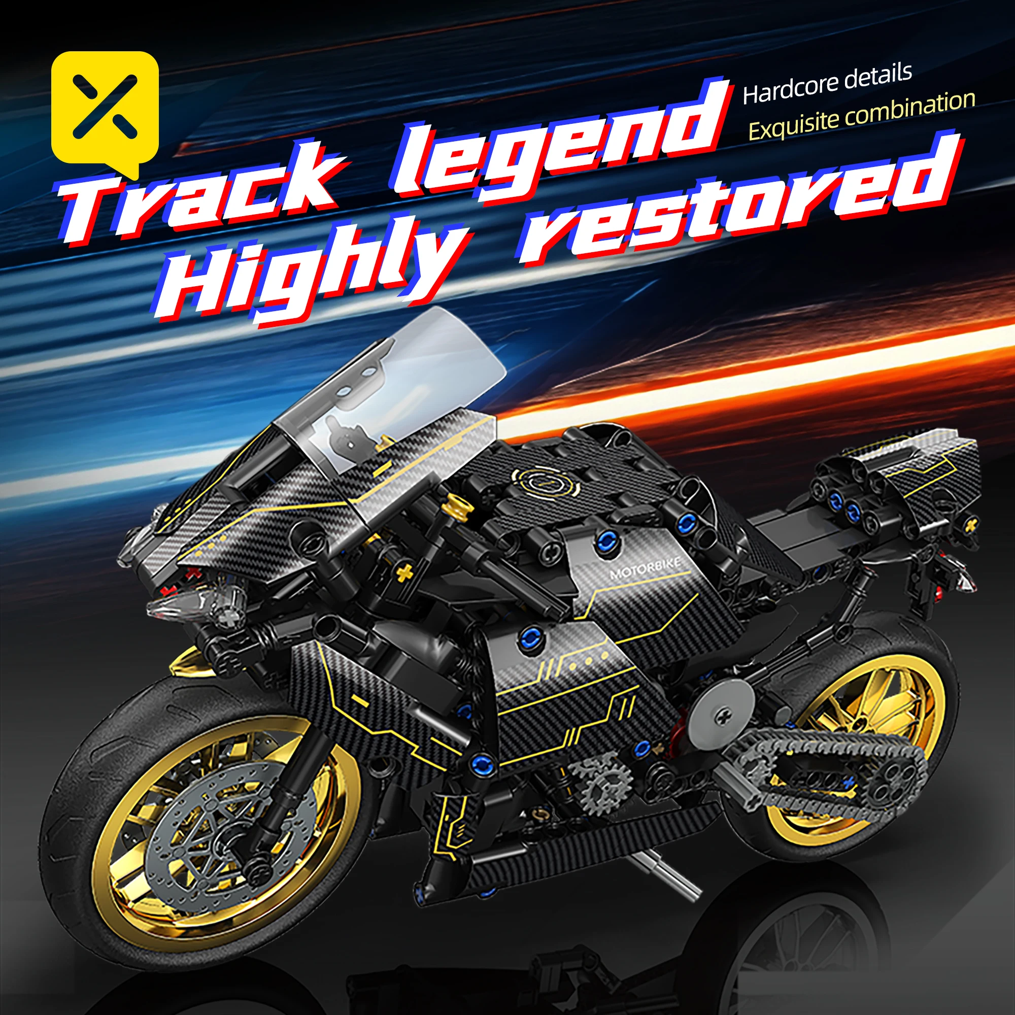 846 قطعة كلاسيكي رائع دراجة نارية بناء نموذج كتل موتو الطريق المتسابق الطوب هدية الكريسماس لعب للبنين الأطفال الكبار التقنية #3