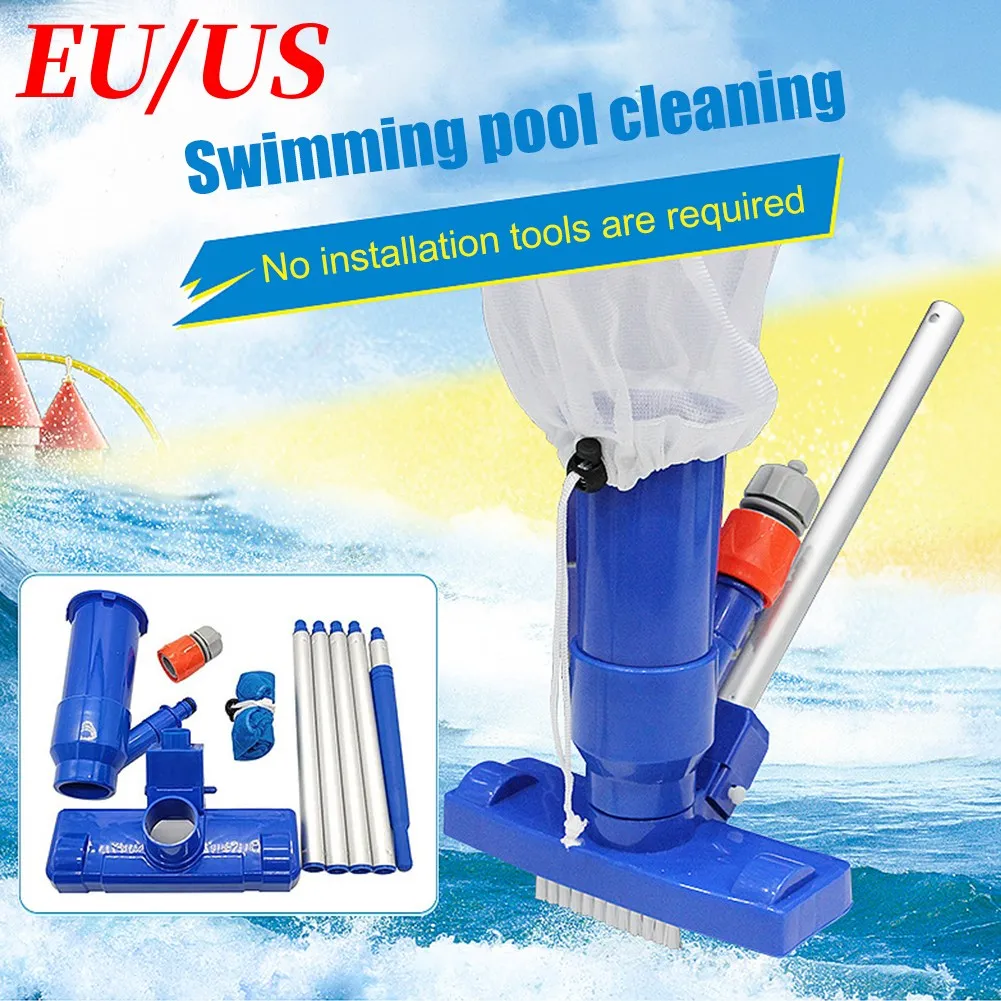 Swimming Pool Vacuum Cleaning Tool Pond Vacuum Jet Underwater Cleaner Brush Head Pool Cleaning Net Pool Accessories EU/US Plug