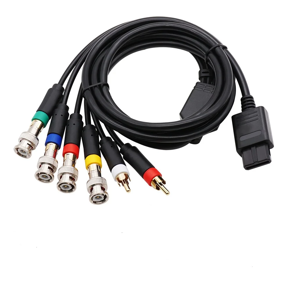 RGB+SyncCable  For N64 For Game Cube GC For SFC RCA Composite Cable For Sony PVM BVM NEC XM UPSCALER BNC Not Component