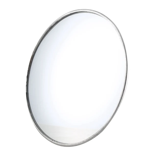 Silver Tone 3.7 inch Dia Round Rear View Blind Spot Mirrors for Car