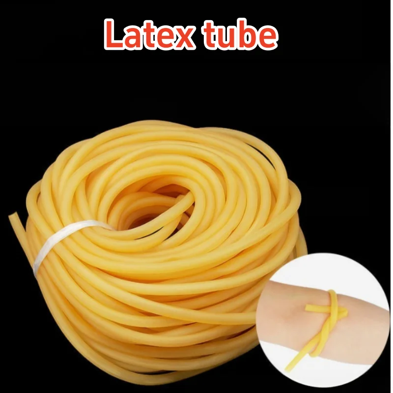 5M Natural Latex Rubber Tube 5mm Diameter Elastica Bungee Replacement Accessory For Slingshot Catapult Outdoor Shooting Hunting