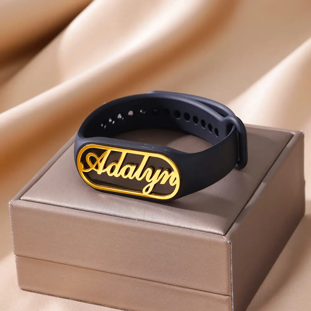 Custom Name Wristband For Women Men Stainless Steel Customized Wrist Bracelet Adjustable Watch Strap Personalized Jewelry Gift