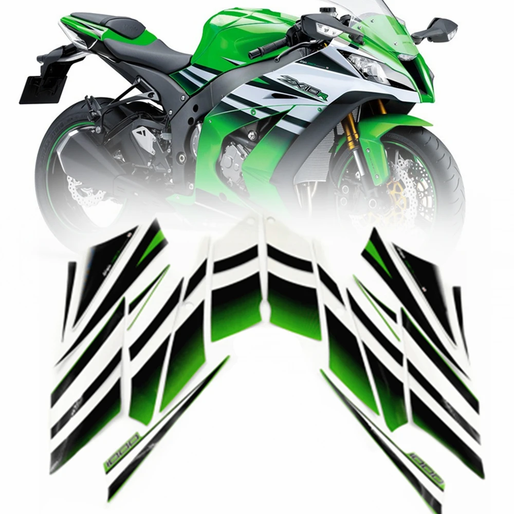 For Kawasaki Ninja ZX10R ZX 10R 2015 Green Fairing Full Stickers Quality Motorcycle Whole Vehicle Racing Decorative Protector