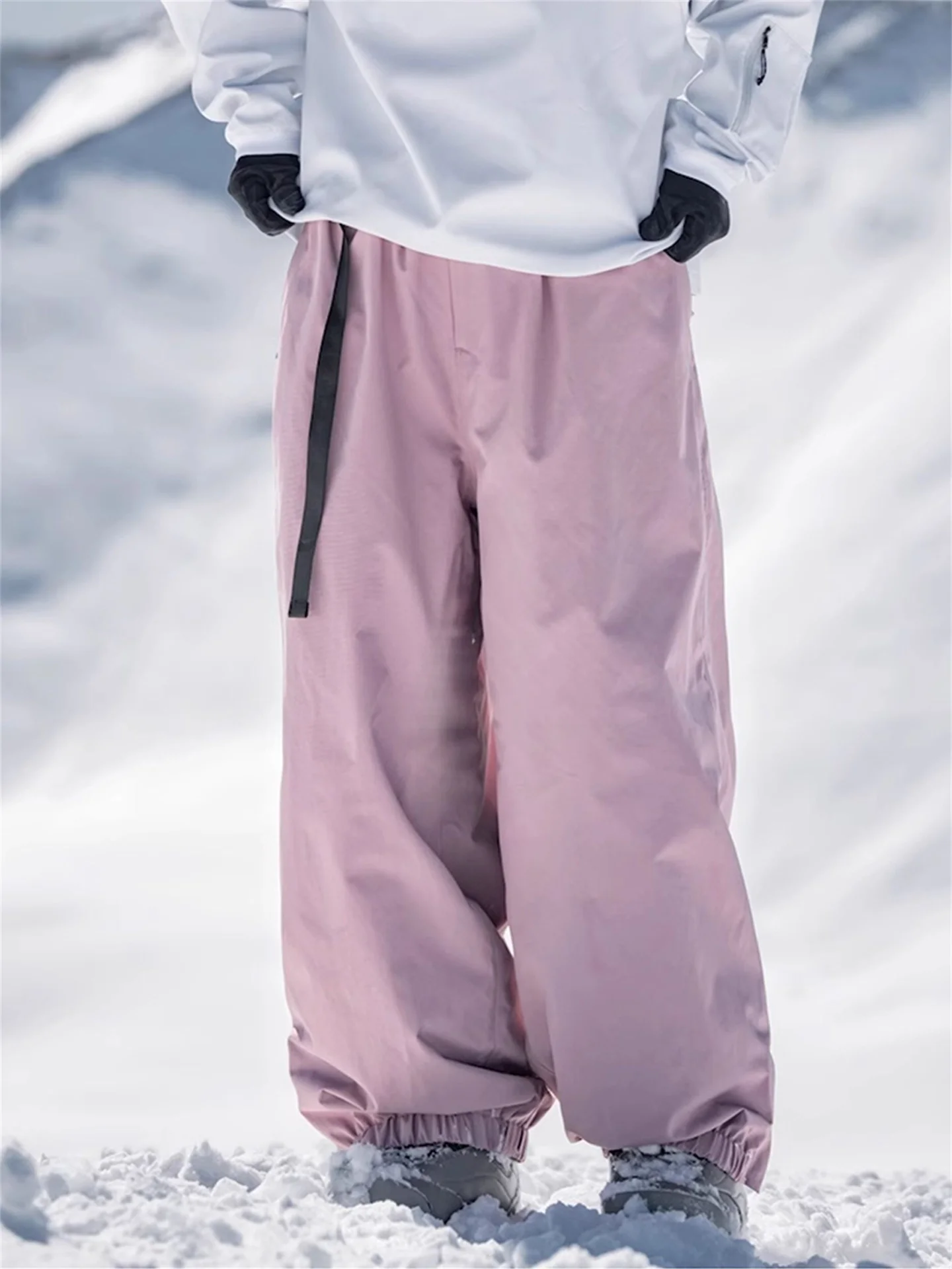 

Розовые американские утепленные флисовые лыжные брюки для активного отдыха, водонепроницаемые, морозостойкие, теплые повседневные штаны для мужчин и женщин