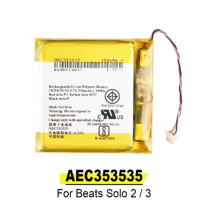 Nueva batería para auriculares AEC353535 AEC643333 para Beats Solo 2.0 3.0 Studio 2 3 Pro Solo2 3 batería nueva inalámbrica + herramientas 2
