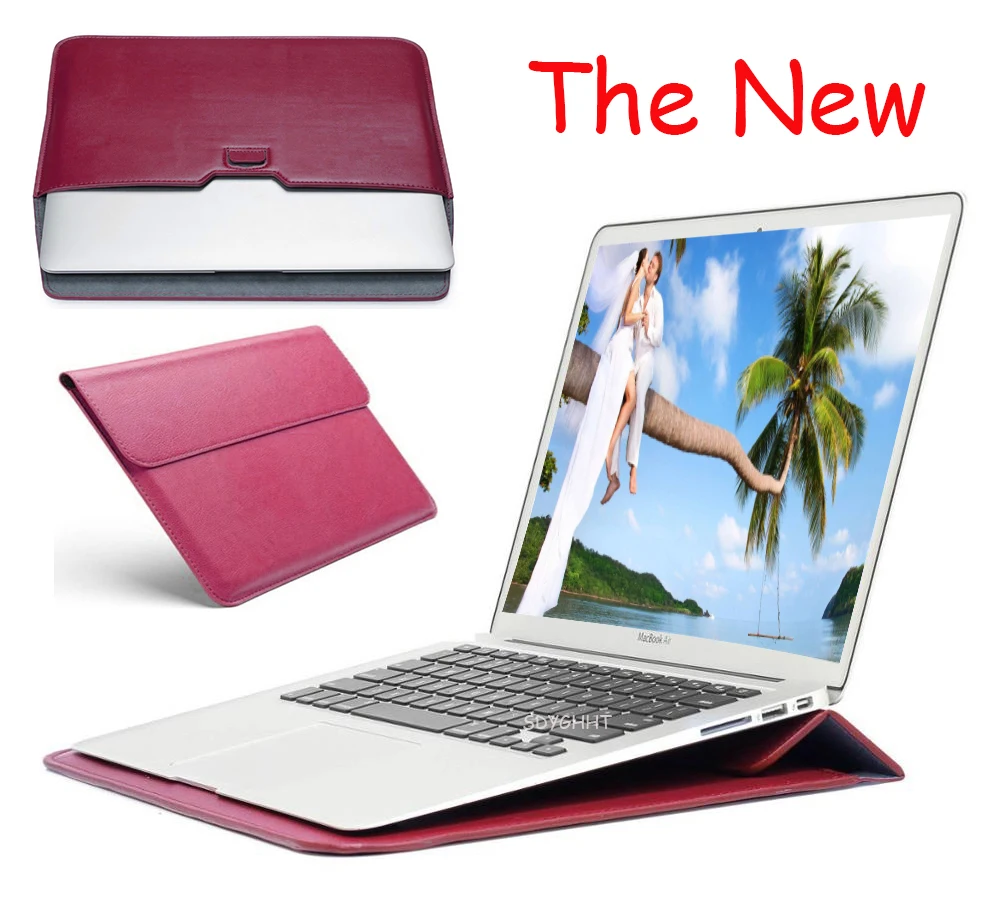 New PU Leather Mail sack Sleeve Bag Case Stand For Macbook Air Pro Retina 11 12 13 15 Notebook Laptop For Mac book Pro 13.3 inch