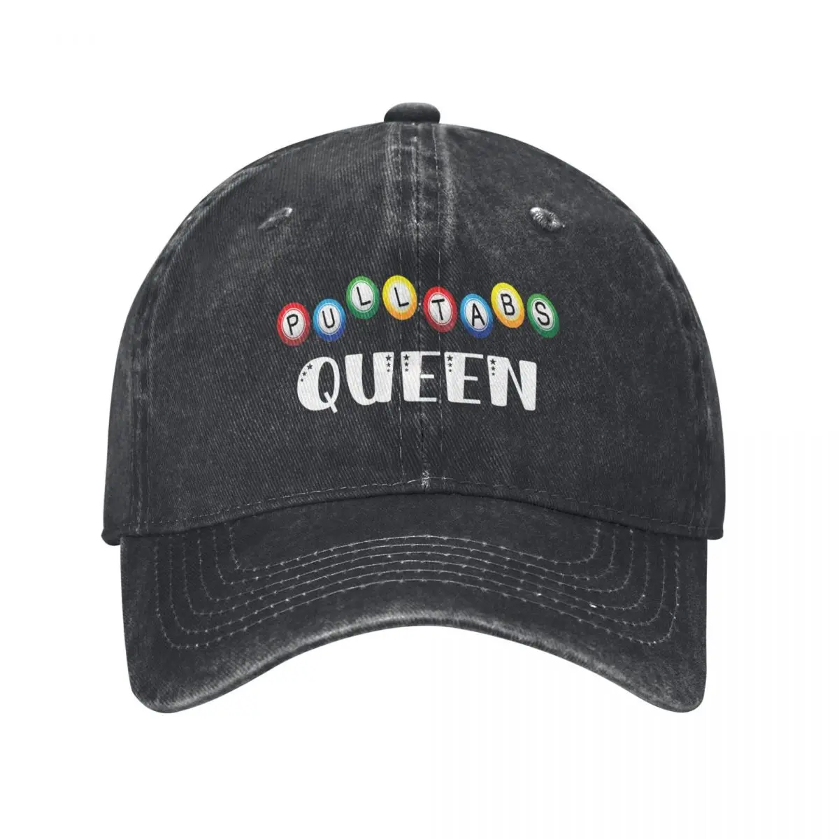 Pull Tabs Queen. Bingo Addict. Baseball Cap Wild Ball Hat Horse Hat Rave Trucker Hats For Men Women's