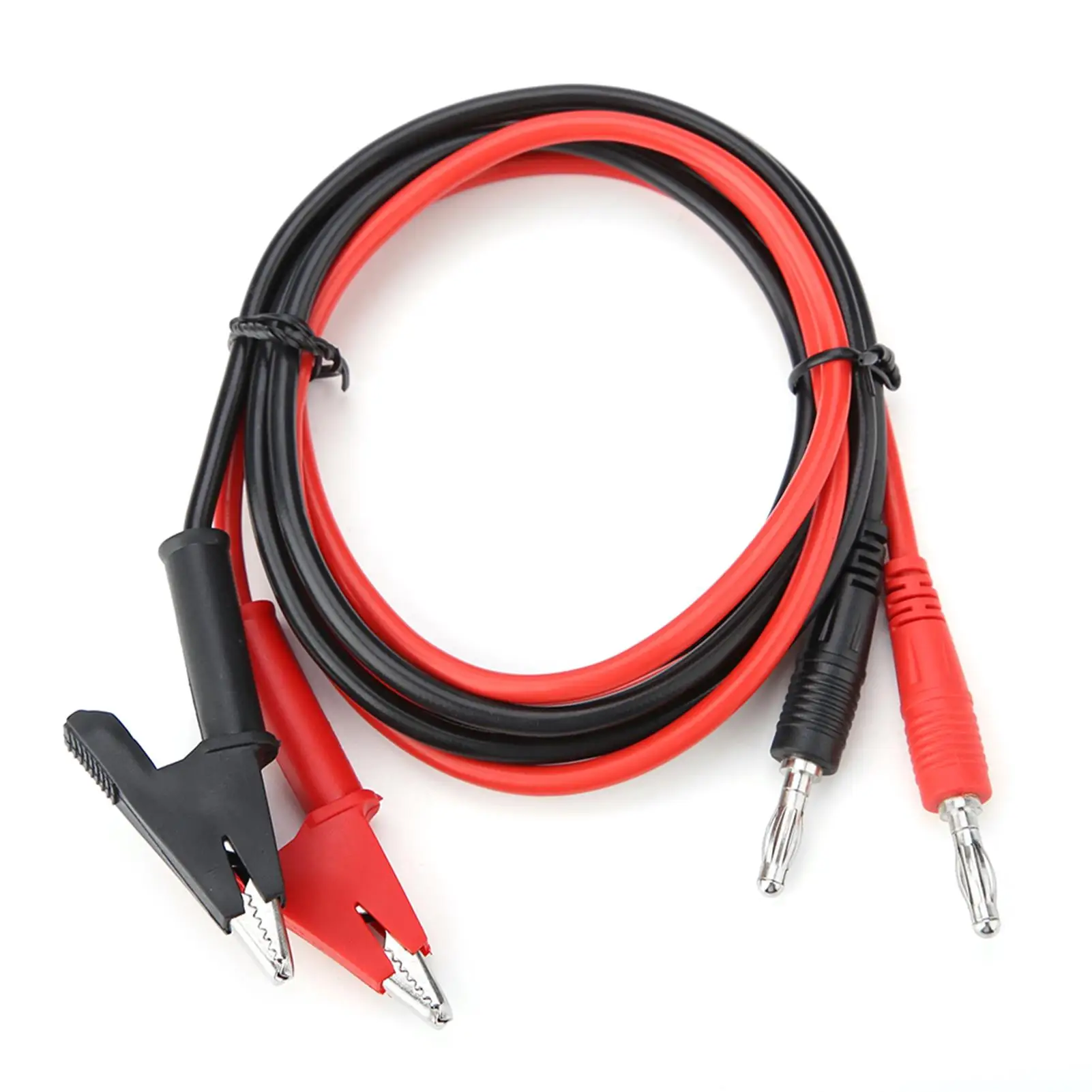 2Pcs Silicone Banana Plug Clip Test Probe Cables for Testing - P1040
