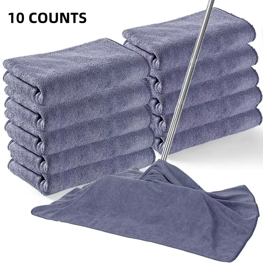 

10Pcs Ultra-Fine Fiber Towels -Reusable Super Absorbent Cleaning Towels, Lint-Free Quick-Dry Rags for Home Car Kitchen Multi-Use