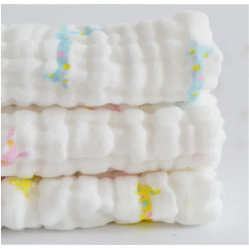 New 6 Layers Baby Cotton Gauze Muslin Face Towel Baby Towel Wash Cloth Handkerchiefs Infant Baby Feeding Saliva Towels