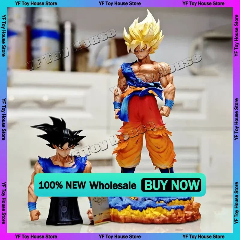 

35cm In Stock Jt Toys Dragon Ball Z The First Super Saiyan Goku Figurine Anime Action Figure Model Collection Decoration Gift