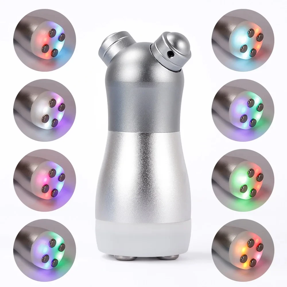 Multicolor Led Facial RF Beauty Device With Massage Head For Skin Firming Brightening Relaxation And Personal Face Care Tool