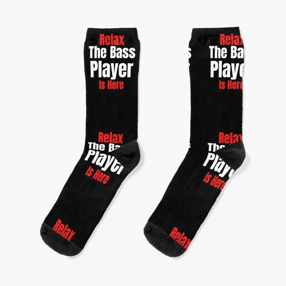 Relax The Bass Player Is Here Socks floral heated Non-slip Man Socks Women's