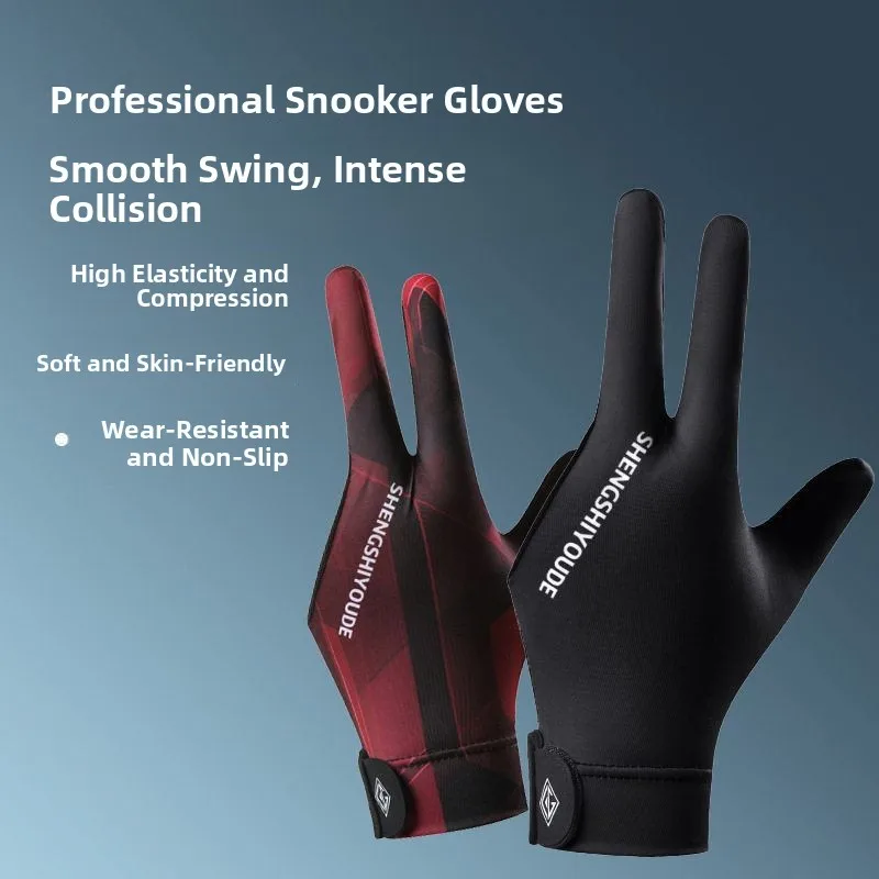 

Competition Grade Billiard Gloves Full Finger Three Finger Left Hand Touch Screen Compatible Wear Resistant Non-Slip Billiard...