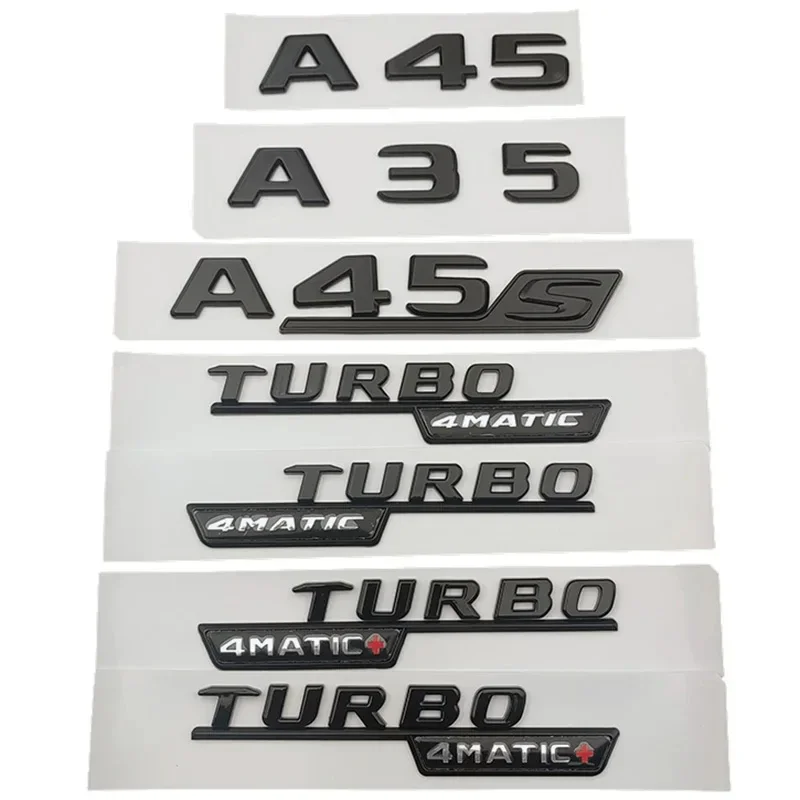 

3D ABS Chrome For Mercedes A 35 45 AMG W177 W176 A35 A45 A45S TURBO 4MATIC Letters Emblem Badge Logo Trunk Stickers Accessories