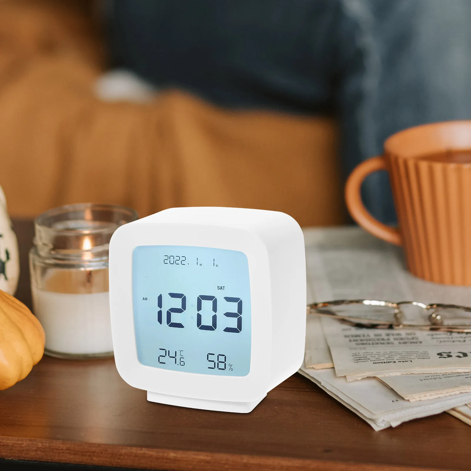 

Minimalist Clock Digital Alarm With Large Display For Bedroom Office Home Decor Cool Electronic Aesthetic Bedside Timepiece