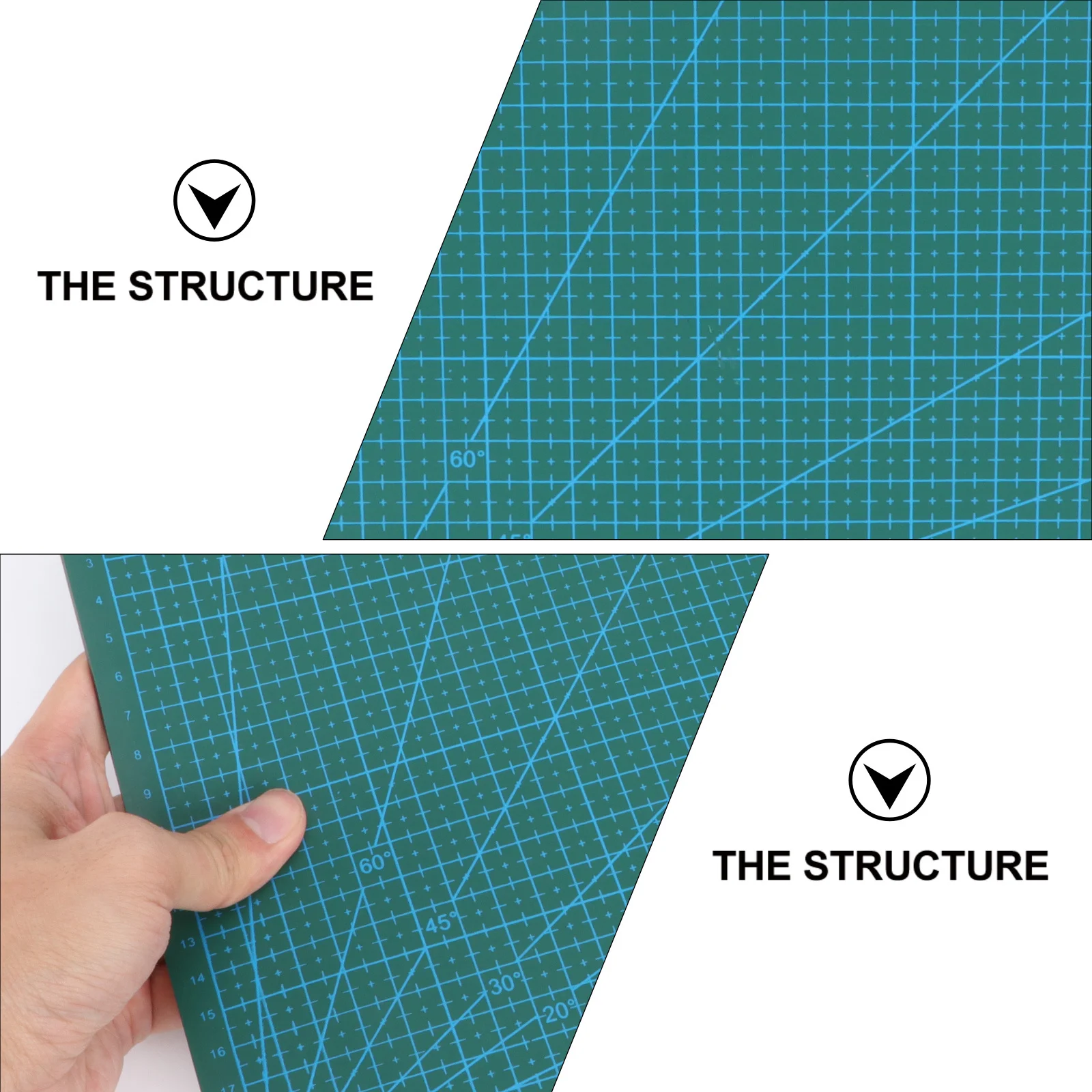 A4 Green Cutting Mat Self Healing Non-Slip Pvc Durable For Scrapbooking Quilting Sewing Crafts Projects Handicraft Tool