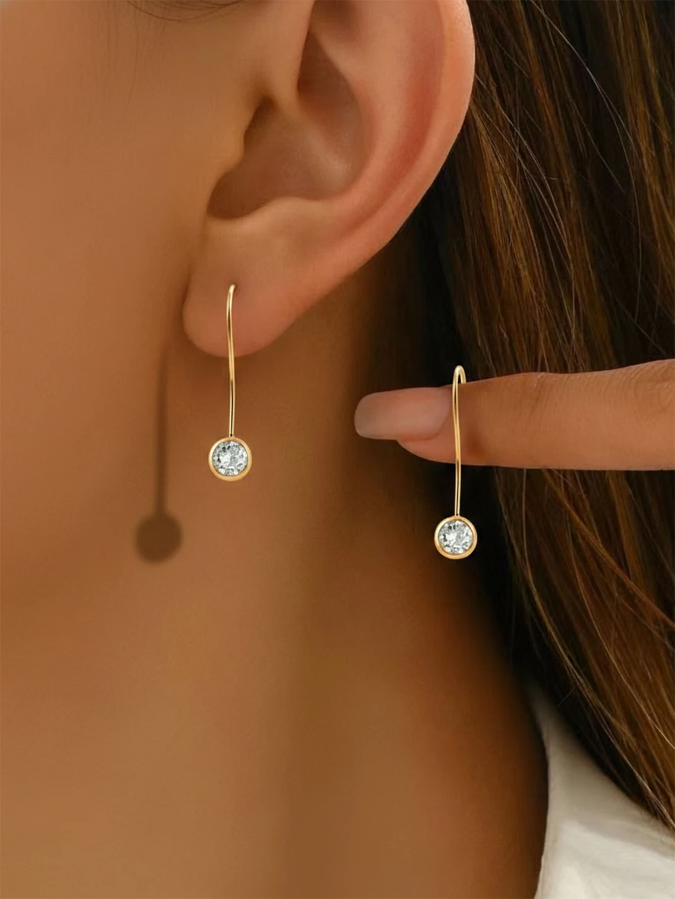 1Pair Gold Plated Asymmetric Star Cone Dangle Earrings Punk Style Huggie Hoops for Men Women Holiday Gift