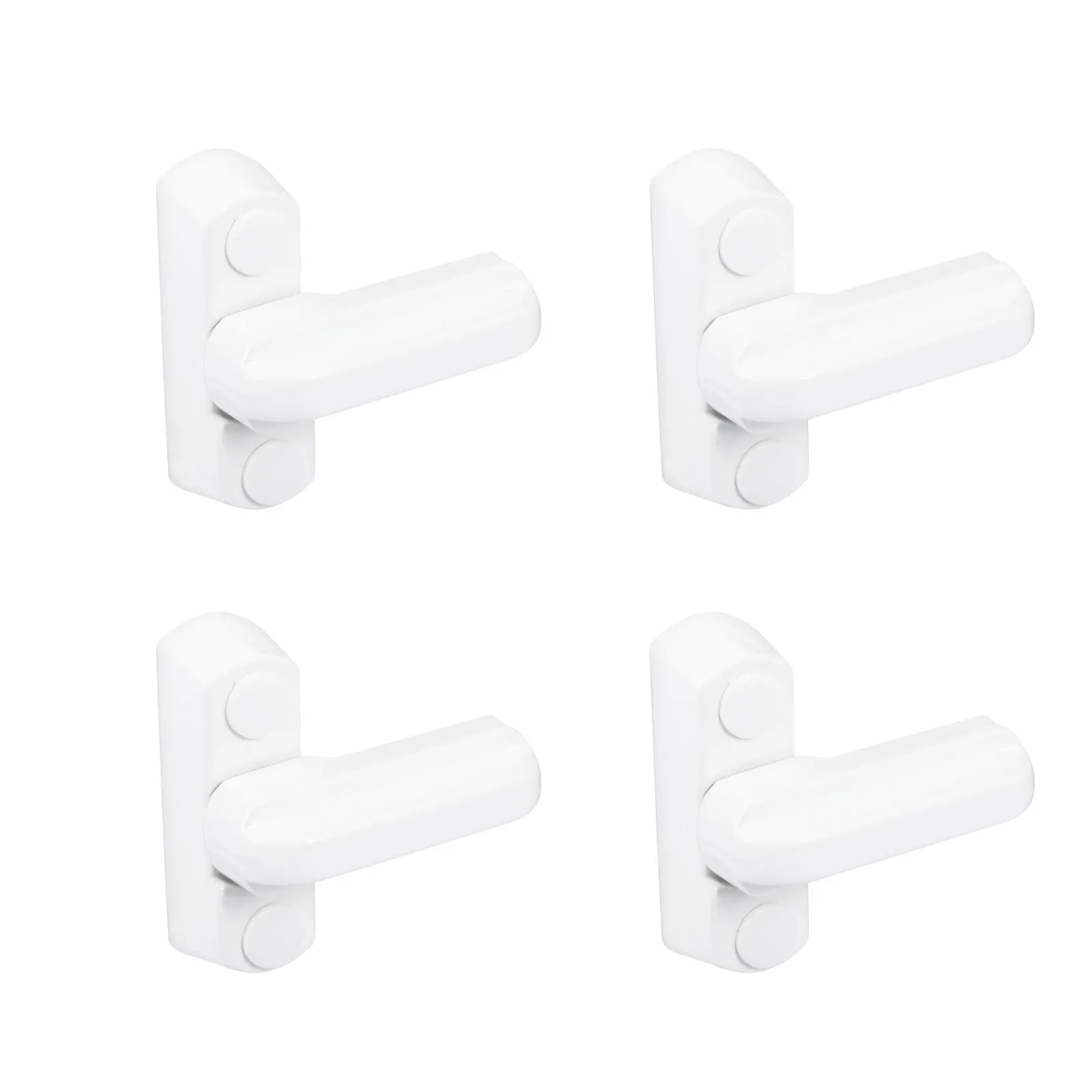 

4pcs Zinc Alloy Window Lock Sash Blocker Safety Catch for Double Hung Windows Security Lock T Shaped Glass Clamp