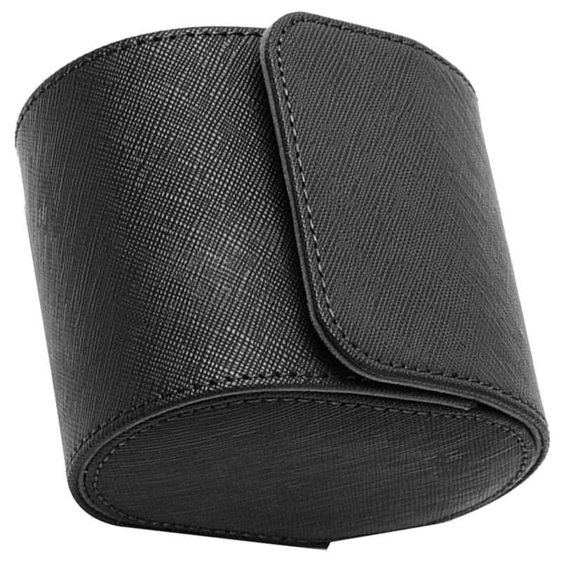

AB13-2X 1-Slot Watch Roll Travel Case Portable Vintage Leather Watch Display Case Watch Storage Box Watch Organizers Black S