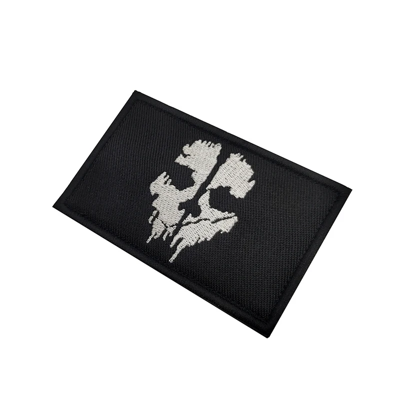 Call of Duty Skull Logo Embroidery Cloth Hook Loop Patches Iron on Backpack Tactical Morale Badge Applique for Jacket Jeans Hat