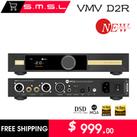 SMSL VMV D2R High-Res Audio DAC BD34301EKV ROHM Chip Bluetooth APTX-HD MQA-CD XU316 DSD512 I2S With Remote Control Original HIFI