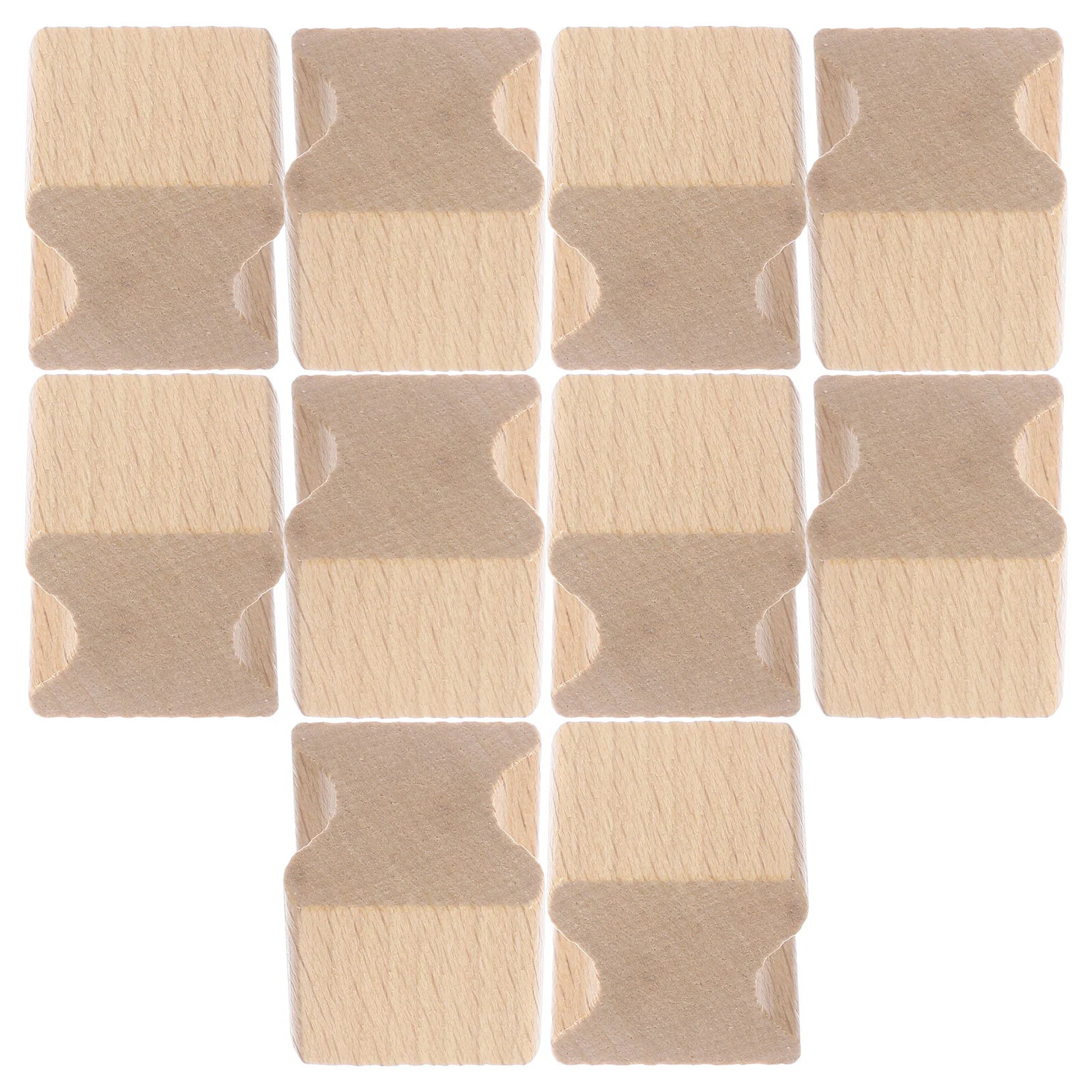 10 Pcs Beech Wood Seal Stamps DIY Craft Tool Card Novel Wooden Blank Stamper Supplies