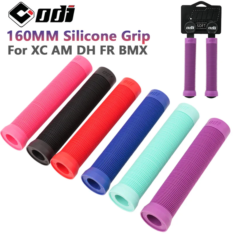 ODI Bicycle Handlebar Grip Extended 160MM Handle Bar Grip Silicone Shock-absorbin Mountain Bike Grips Non-slip Cuffs for BMX XC