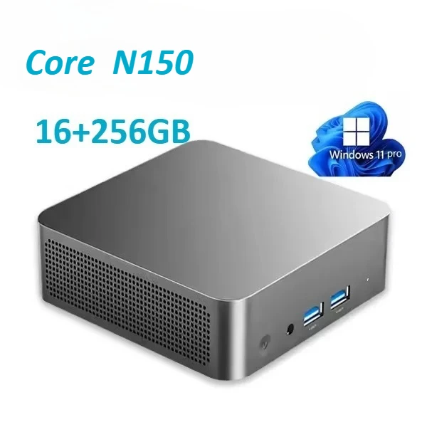 2026 NIEUWE Intel N150 Mini PC 16GB RAM, 1TB of 2TB SSD, WiFi6, Windows 11, Perfect voor Desktop, Kantoor, Draagbaar Gamen