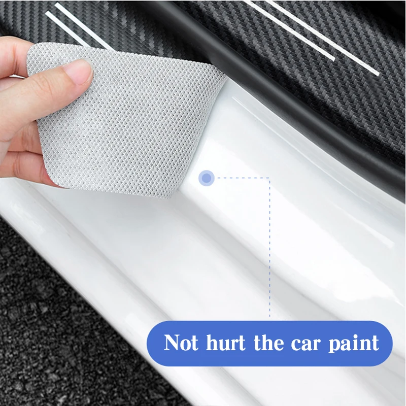 For Nissan Xtrail T30 T31 T32 Carbon Fiber Car Doorsill Sticker Anti-scraping and Waterproof Protective Film Accessories Trunk