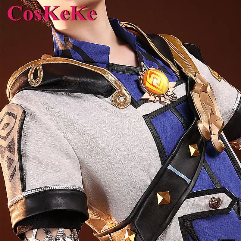 CosKeKe Albedo Cosplay Gioco Anime Genshin Impact Costume Bello Moda Battaglia Uniforme Uomini Halloween Party Gioco di ruolo Abbigliamento