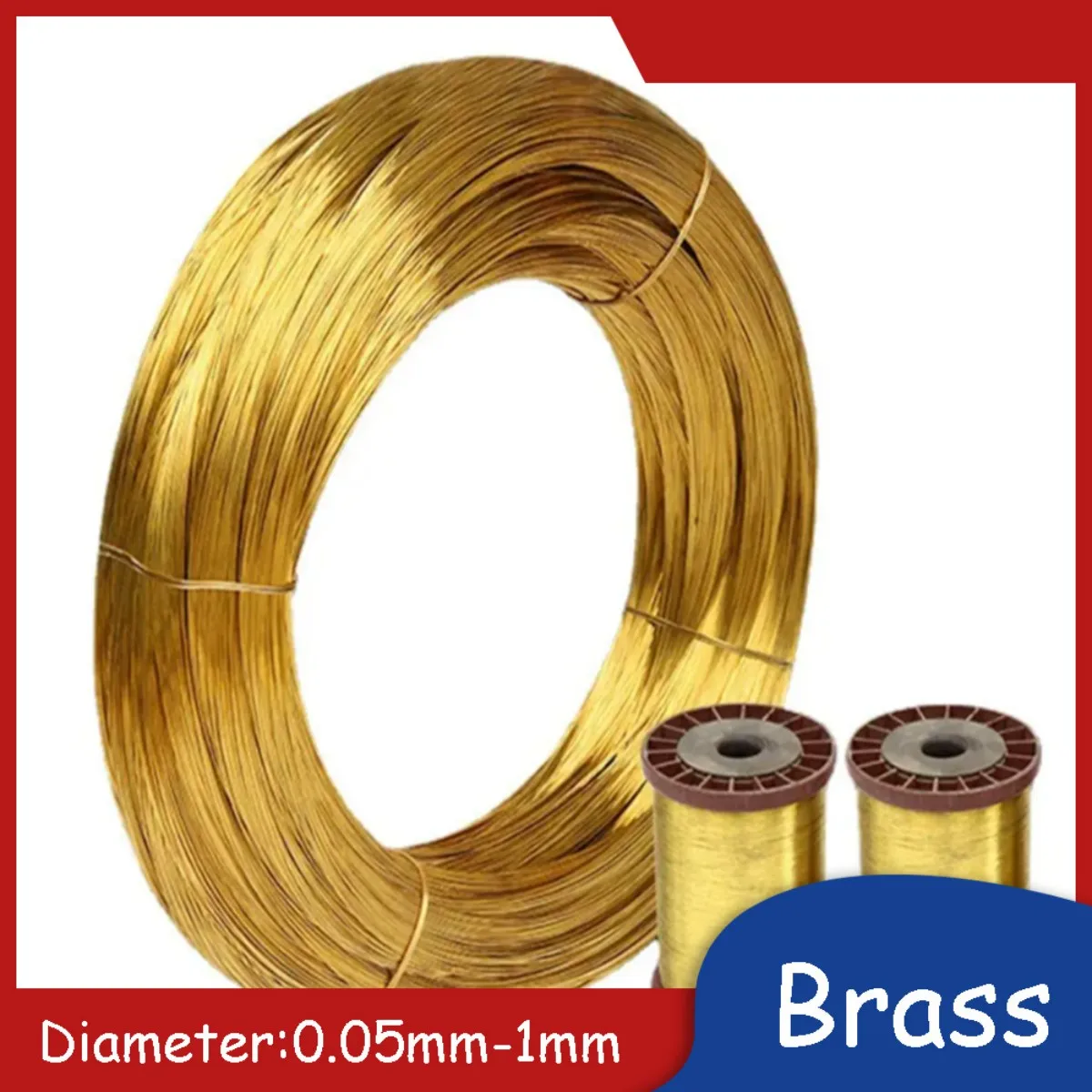 

Ultra-Fine Solid Brass Wire 0.05mm-1mm Diameter High-Quality Metal Conductive Wire Flower Wreath DIY Jewellery Shaping Material