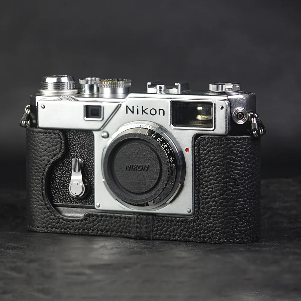 For Nikon F S3 Case Genuine Leather Half Case F Half Bag F Handmade Camera Bag Retro S3 Protective Case